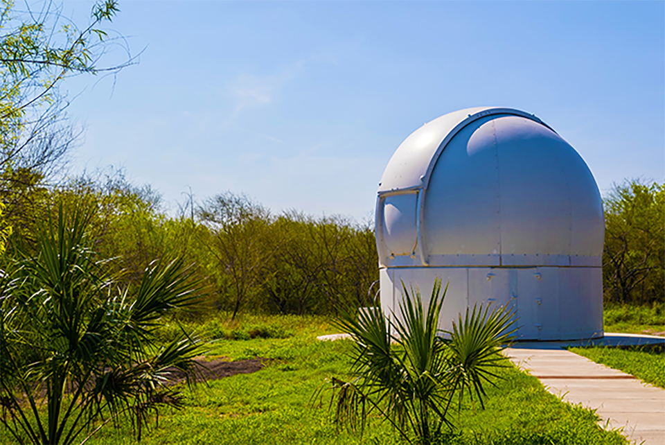 The UTRGV Dr. Cristina V. Torres Memorial Astronomical Observatory at Resaca de la Palma State Park.