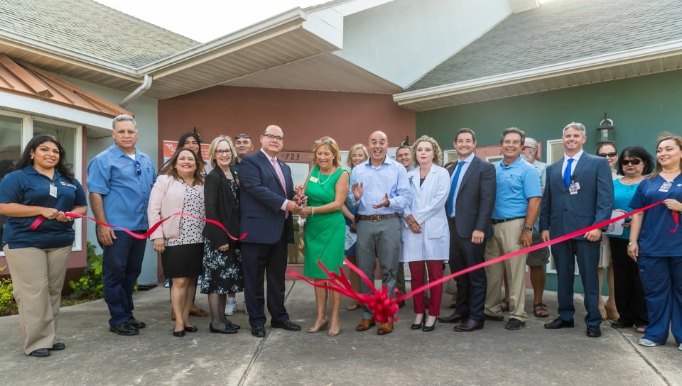 The University of Texas Rio Grande Valley School of Medicine, Valley dignitaries and the community on July 26, 2018, celebrated the grand opening of its UT Health RGV Primary Care clinical site in Laguna Vista, at 723 Santa Isabel Blvd, with a ribbon-cutting and tours of the facility. The site is one of the medical facilities the UTRGV School of Medicine has been opening throughout the Valley as part of its mission to expand access to healthcare. UTRGV and the School of Medicine worked closely with Laguna Vista city and community leaders to open the primary care practice, which will serve an area that had been without such services nearby for years. (UTRGV Photo by David Pike)