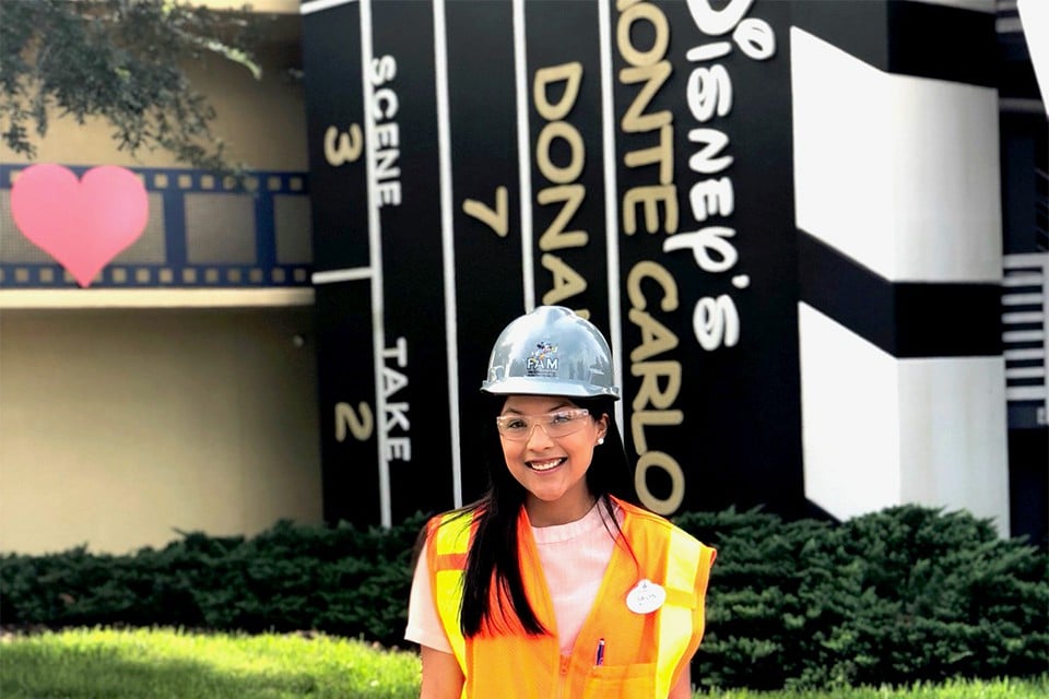 Sailyn Ortega, a University of Texas Rio Grande Valley alumna and Pharr native, landed an engineering job at Walt Disney World in Orlando, Florida, earlier this year. She graduated with aBachelor of Science in civil engineering in December 2017. Working for Disney is her dream job, she said, and she was determined to make it happen. ‘Be fiercely devoted to your dream, even if things do not go as planned, at first,’ she said. (Courtesy Photo)