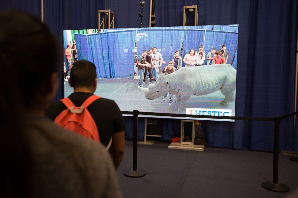 Visitors interact with the Augmented Reality Experience and a variety of AR simulations.