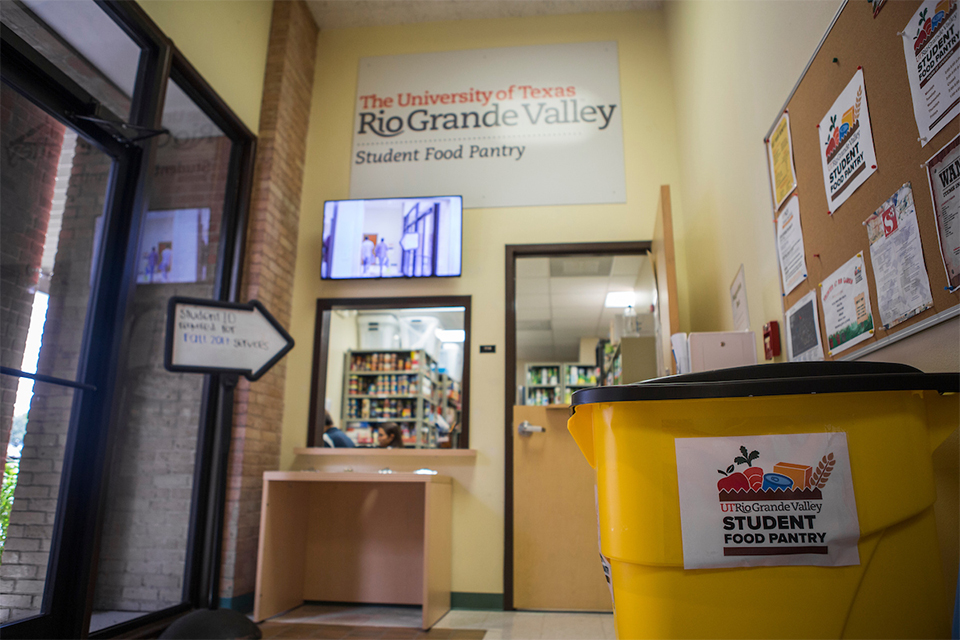 The UTRGV Student Food Pantry on the Edinburg Campus is located in the University Center, Room 114. (UTRGV Archive Photo by Silver Salas)