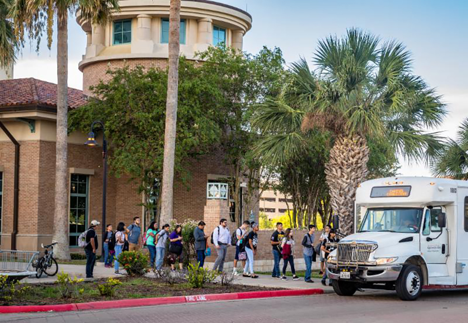 UTRGV students and employees who commute via the Vaquero Express Campus Connector route will soon have new, comfortable bus shelters thanks to a $661,342 grant from the U.S Department of Transportation Buses and Bus Facilities Infrastructure Investment Program received by the Lower Rio Grande Valley Development Council (LRGVDC). (Photo by David Pike)