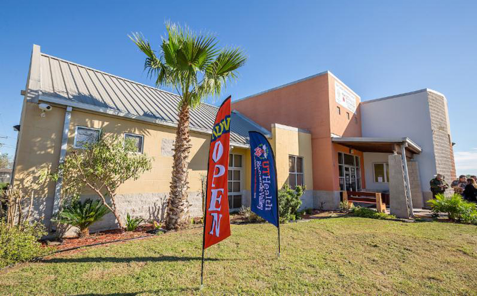 The UTRGV School of Medicine has opened its third Area Health Education Center (AHEC) this week, this one in San Carlos. There are two other AHECS, one in Starr County and one in Cameron County. The San Carlos ribbon cutting and grand opening was Wednesday, Nov. 14, and was attended by Hidalgo County leaders, community members and UTRGV representatives. The AHEC will serve the community to close gaps in access to healthcare and offer medical students educational opportunities. (UTRGV Photo by Paul Chouy)