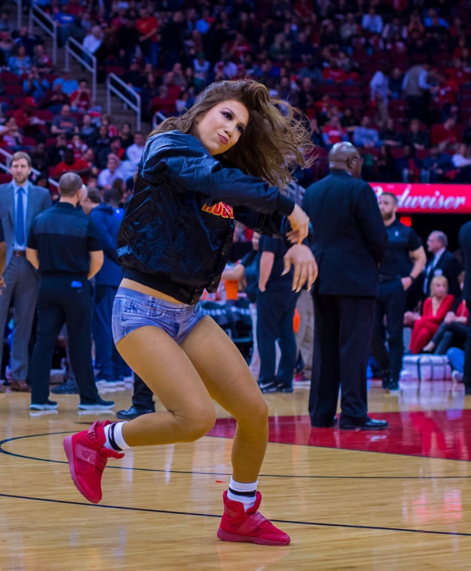 Sarah Nicole Zepeda hit the court for the first time as a Rockets Power Dancer (RPD) for the NBA team.