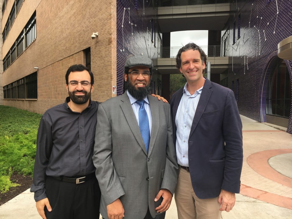 Alan Earhart (at right), Dr. Samir Iqbal (center), and Maysam Pournik (left).
