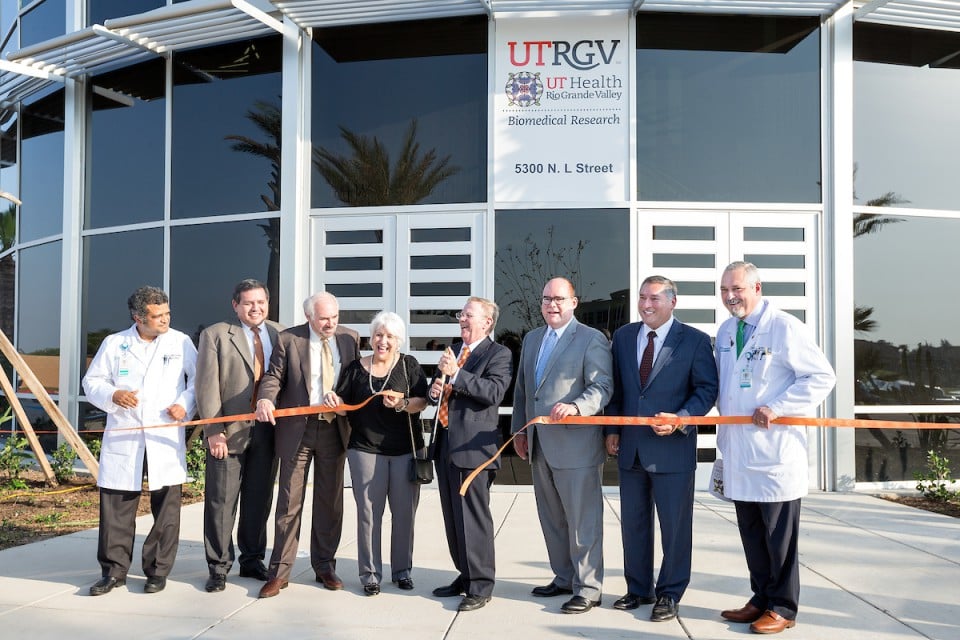 The UTRGV School of Medicine celebrated the opening of its biomedical research building in McAllen on Wednesday, March 13.