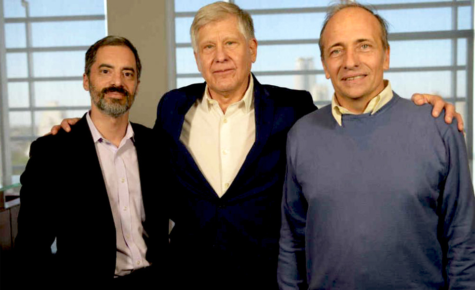 Dr. Mario Díaz (at center), UTRGV professor of physics and astronomy and director of the university’s Center for Gravitational Wave Astronomy, is principal investigator on a binational project recently funded by the National Science Foundation to help with construction of a telescope to study gravitational wave events in deep space. He is shown here with his TOROS collaborators on the project, Dr. Diego García Lambas (at right), professor of astronomy and director of the Institute of Theoretical and Experimental Astronomy at the University of Córdoba in Argentina, and Dr. Lucas Macri (at left), Texas A&M professor of astronomy and associate dean of the College of Science. (Photo Courtesy - OAC  UNC)