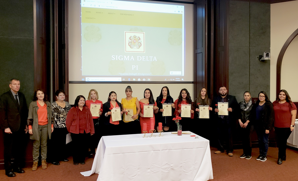 The National Collegiate Hispanic Honor Society has named UTRGV’s Alpha Alpha Iota Chapter of Sigma Delta Pi an “Honor Chapter” for its activities during the 2018-19 academic year. The UTRGV Alpha Alpha Iota Chapter was among 16 selected from 625 chapters around the country. (Courtesy Photo)