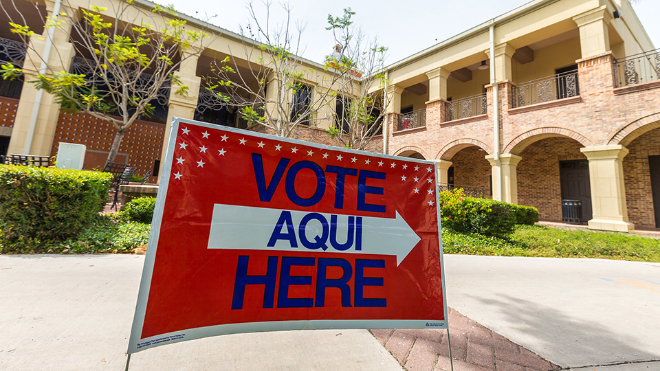 Voting Sign at UTRGV