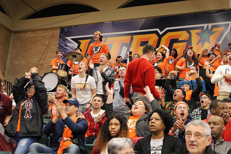 UTRGV Students during a sporting event