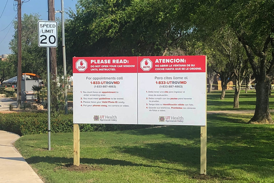 On Monday, March 30, UTRGV will be offering COVID-19 testing in Edinburg and Brownsville.  The drive-thru testing sites will be open to employees, students and the public. On-site evaluations will be available by appointment only for those, 18 years of age or older, who qualify after mandatory telephone screening.