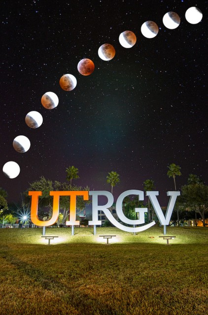 moon phases and UTRGV sign
