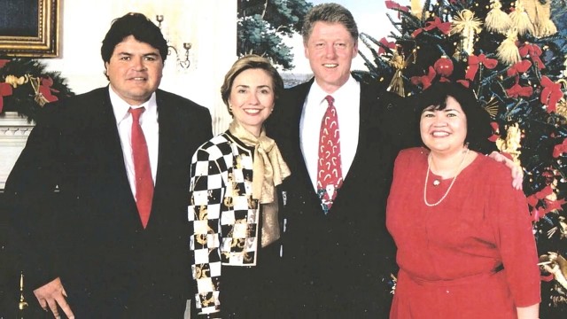 Bill Clinton and Norma V. Cantú