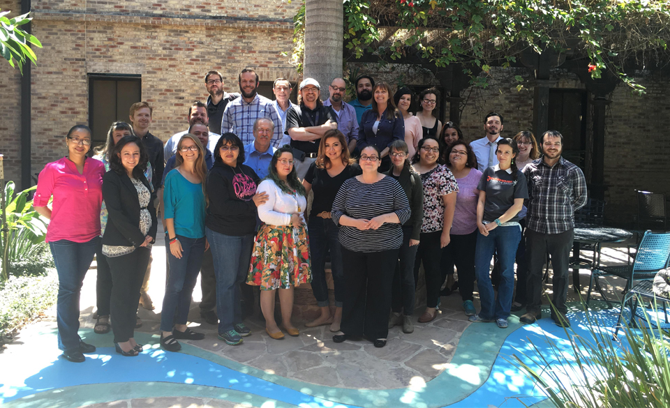 In this 2019 photo, lecturers in the UTRGV First Year Writing Program attend their end of year professional development symposium, the Roundhouse, on the UTRGV Brownsville Campus. (UTRGV Courtesy Photo)