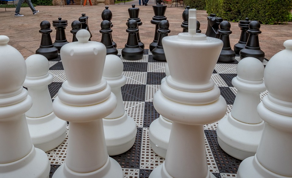 giant chess pieces