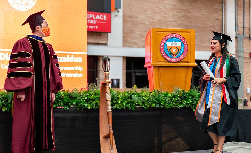 More than 1,800 certified Spring, Summer, and Fall 2020 graduates participated in the three-day event. (UTRGV Photo by Paul Chouy)