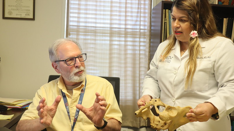 Dr. Gladys Maestre with Dr. Michael Mahaney