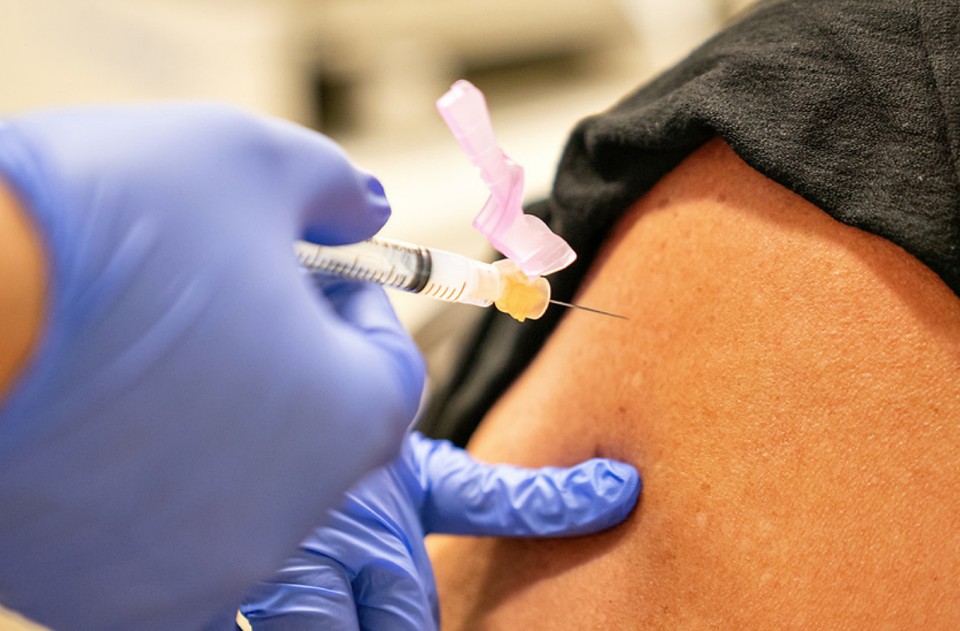 vaccine being administered