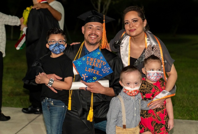 UTRGV graduate and his family