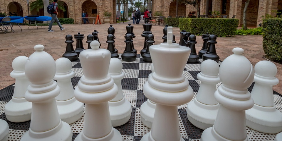 Giant chess pieces