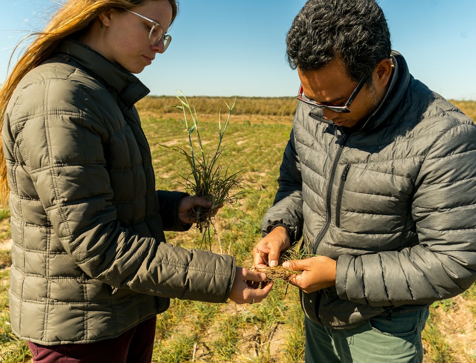 Dr. Alexis Racelis (right), associate professor in the UTRGV School of Earth, Environmental and Marine Sciences and director of Agroecology and Resilient Food Systems Program