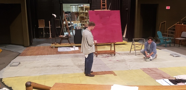 The UTRGV Theatre Department prepares the set for its upcoming play – “Red” – by John Logan. The show starts on April 29 and runs through May 1 at the UTRGV Edinburg Campus.
