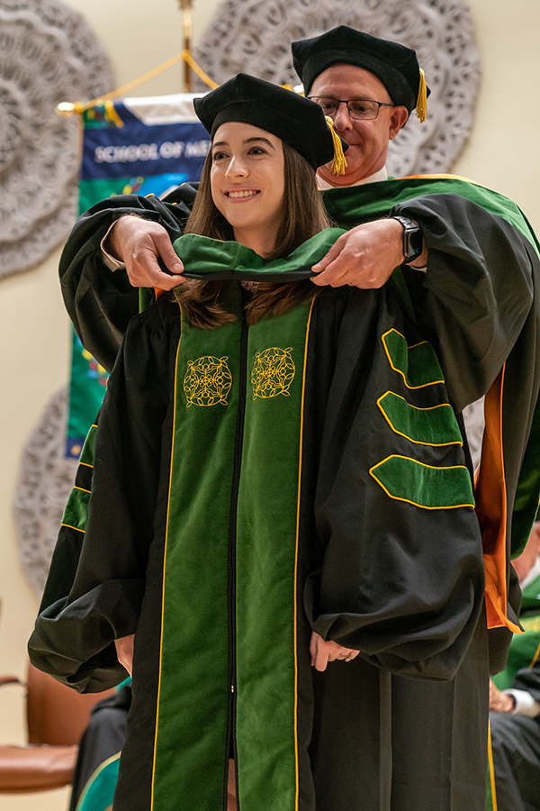 After four challenging years of medical education, labs, research and hospital rotations – and more than a year of COVID-19 restrictions – 51 medical students worked through obstacles to reunite in person at their commencement and accept their degrees from the UTRGV School of Medicine.(UTRGV Photo by David Pike)