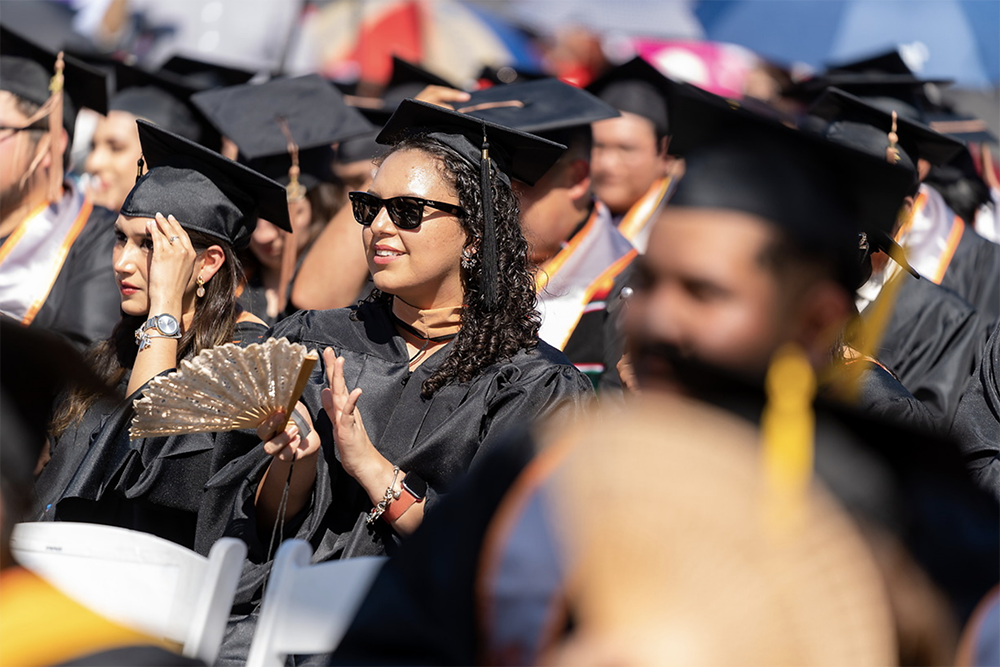 The future is so bright for UTRGV graduates that many had to wear shades on their big day. Family and friends were on hand to celebrate this momentous occasion on Friday at the UTRGV Brownsville Campus. (UTRGV Photo by David Pike)
