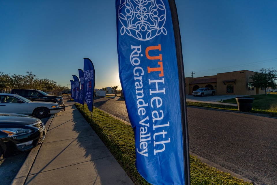 UT Health RGV sign near parking lot