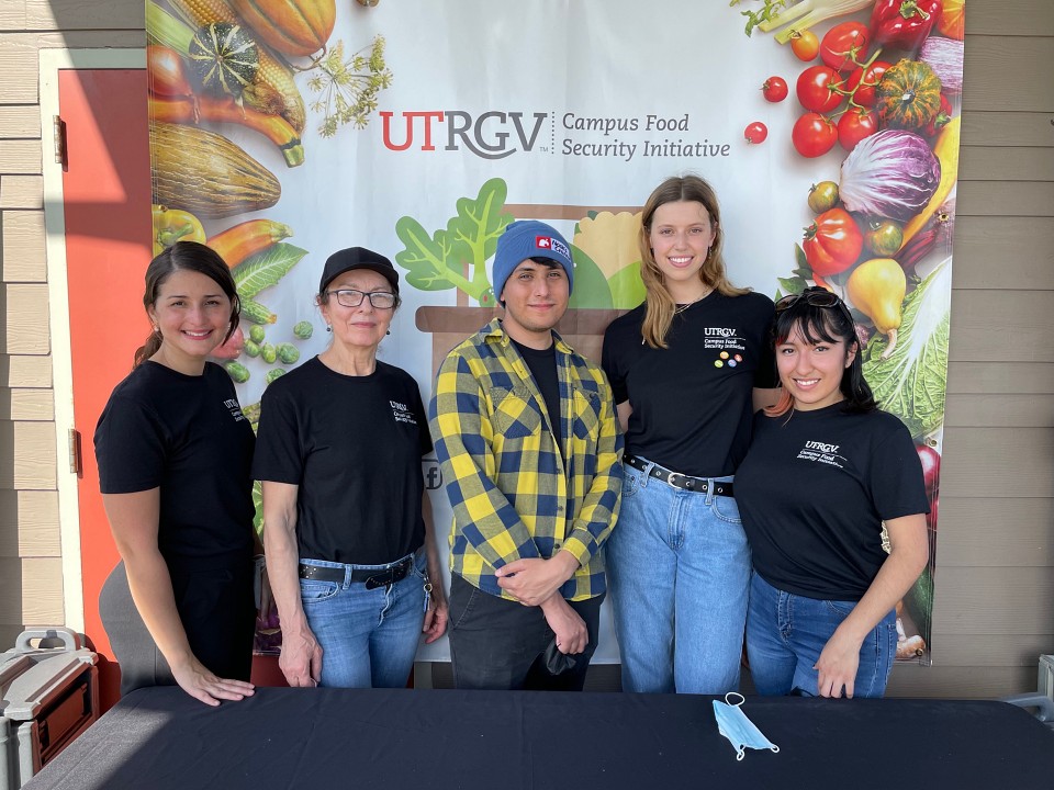 CFSI team at the Harvest week celebration at the campus community garden in Edinburg.