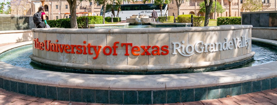 UTRGV fountain in Brownsville