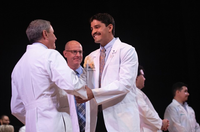  Valley native and Second Lieutenant in the U.S. Air Force, Jose Victor Delgado, was among the medical students who received their white coats during Saturday's Ceremony. The Class of 2024, which could not celebrate in-person White Coat Ceremonies due to the ongoing COVID-19 pandemic, joined the upcoming Class of 2026, partaking in their first steps of becoming doctors.