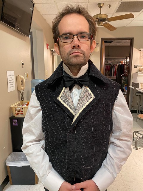  UTRGV Theatre Department student wearing stage attire