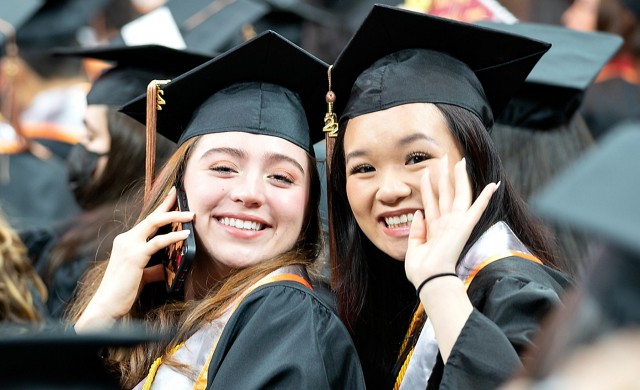 grads celebrate