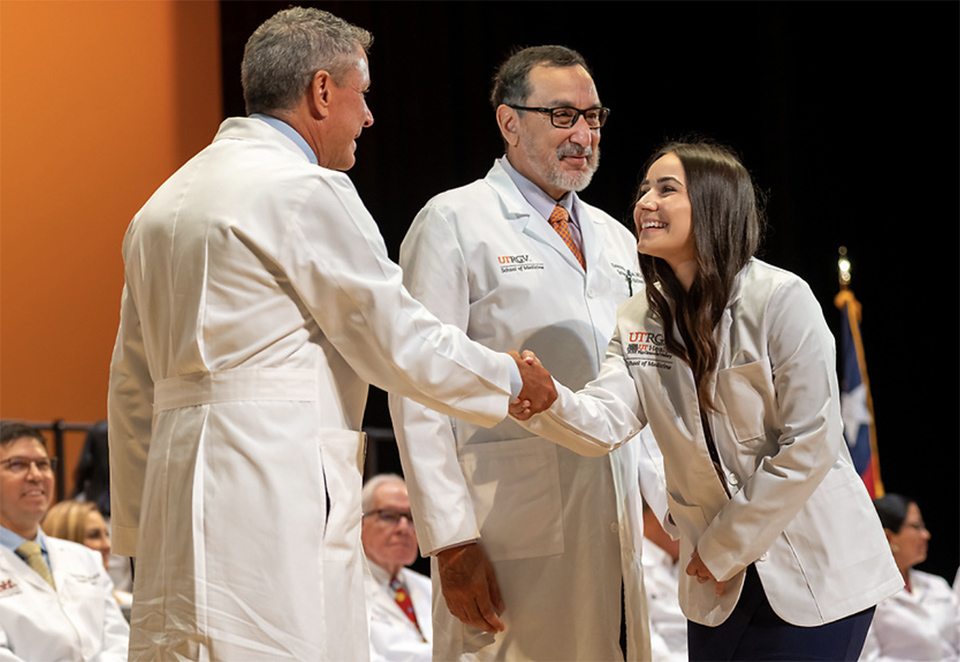 The UTRGV School of Medicine officially welcomed the Class of 2027 with a White Coat Ceremony on Saturday, July 29.