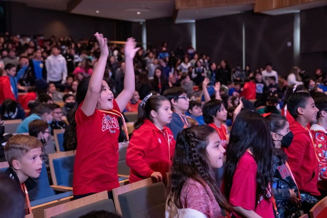 The Energy and U live show featuring science demonstrations on the theme of interconverting different forms of energy on Friday, Jan. 13, 2023 at the Performing Arts Complex in Edinburg, Texas.