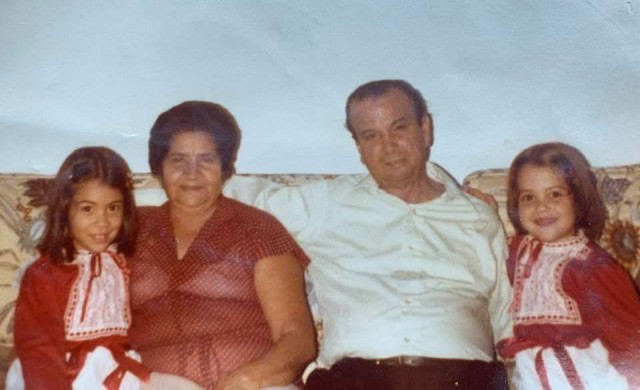 Family photo of (from left to right) Stephanie Alvarez, Ramona "Tati" Ravelo Alvarez, Juan "Cuco" Alvarez and Jennifer Alvarez.