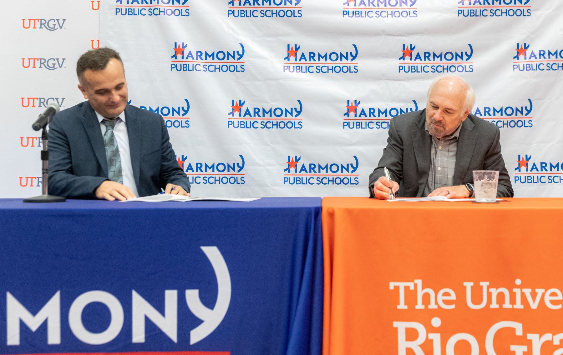 UTRGV Harmony Public Schools sign mou