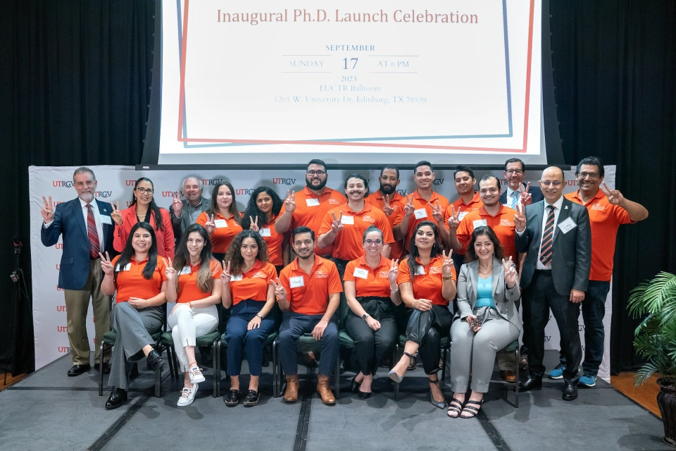 UTRGV students at reception