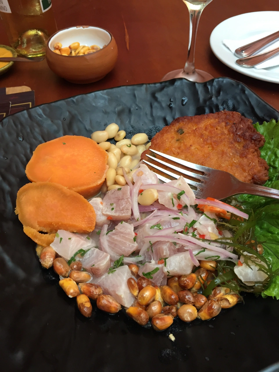 A plate of ceviche 