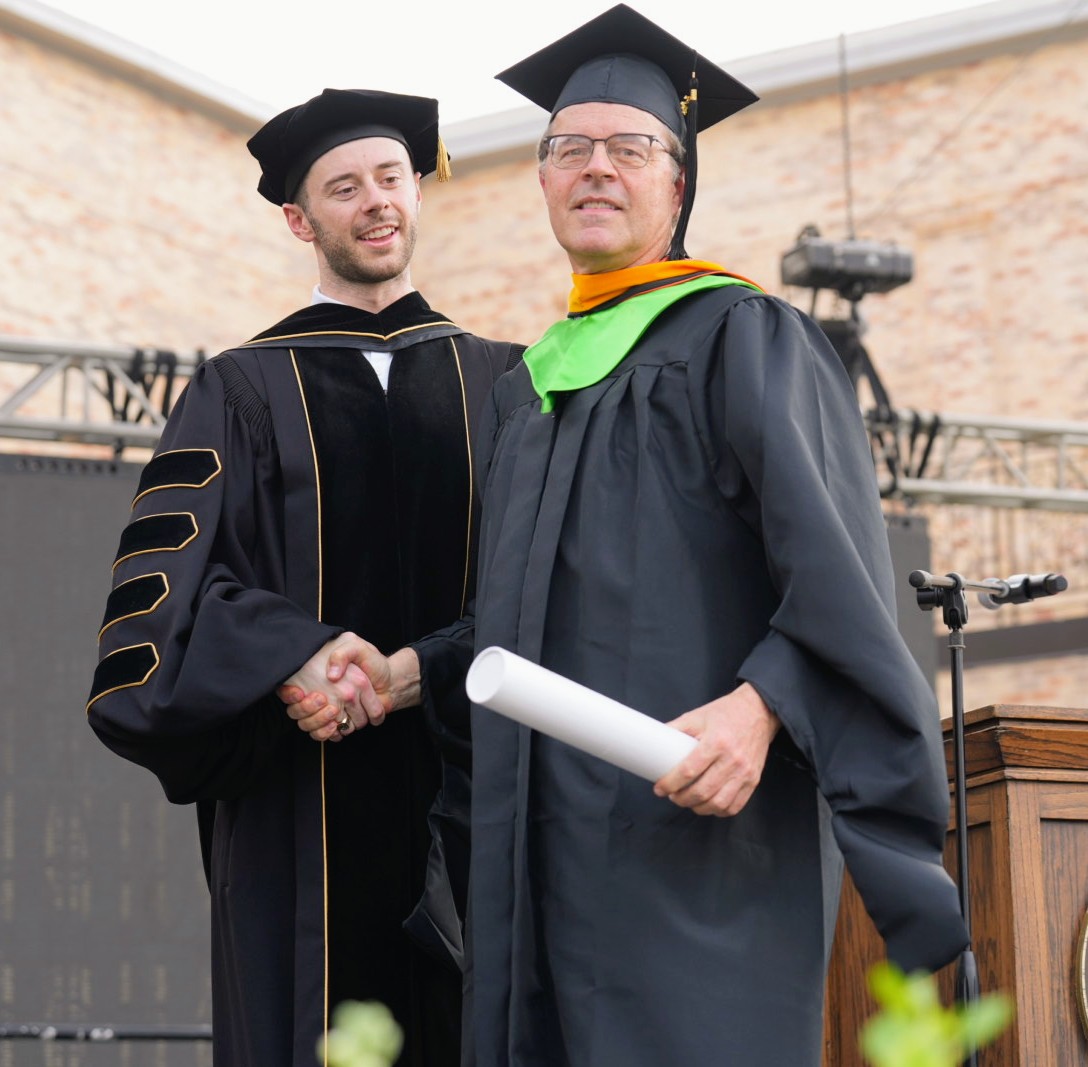 Dr. John R. Austin and UT System Student Regent John Michael Austin