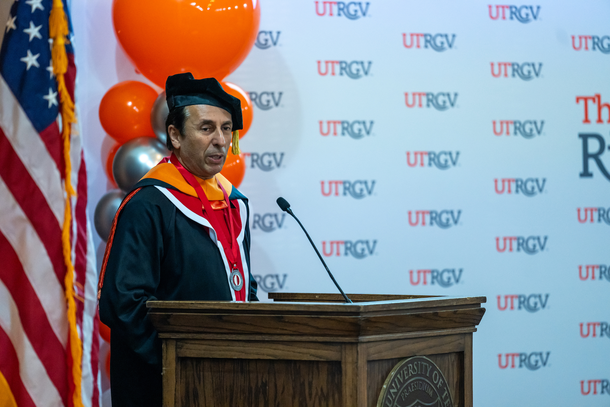 Dr. Can (John) Saygin, UTRGV senior vice president for Research and dean of the Graduate College