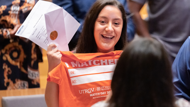 UTRGV School of Medicine students taking part in Match Day