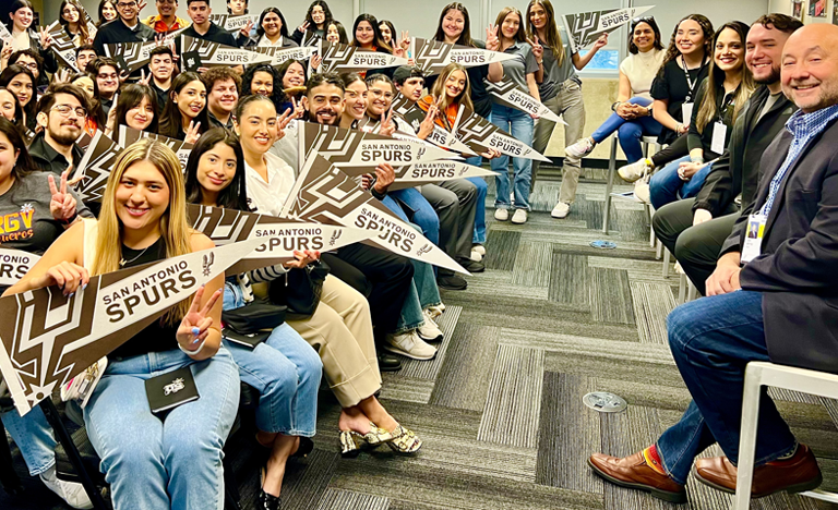 UTRGV students taking part in Spurs Career Day UTRGV students taking part in Spurs Career Day