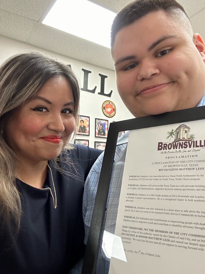 Maribel Leos and son, Matt Leos