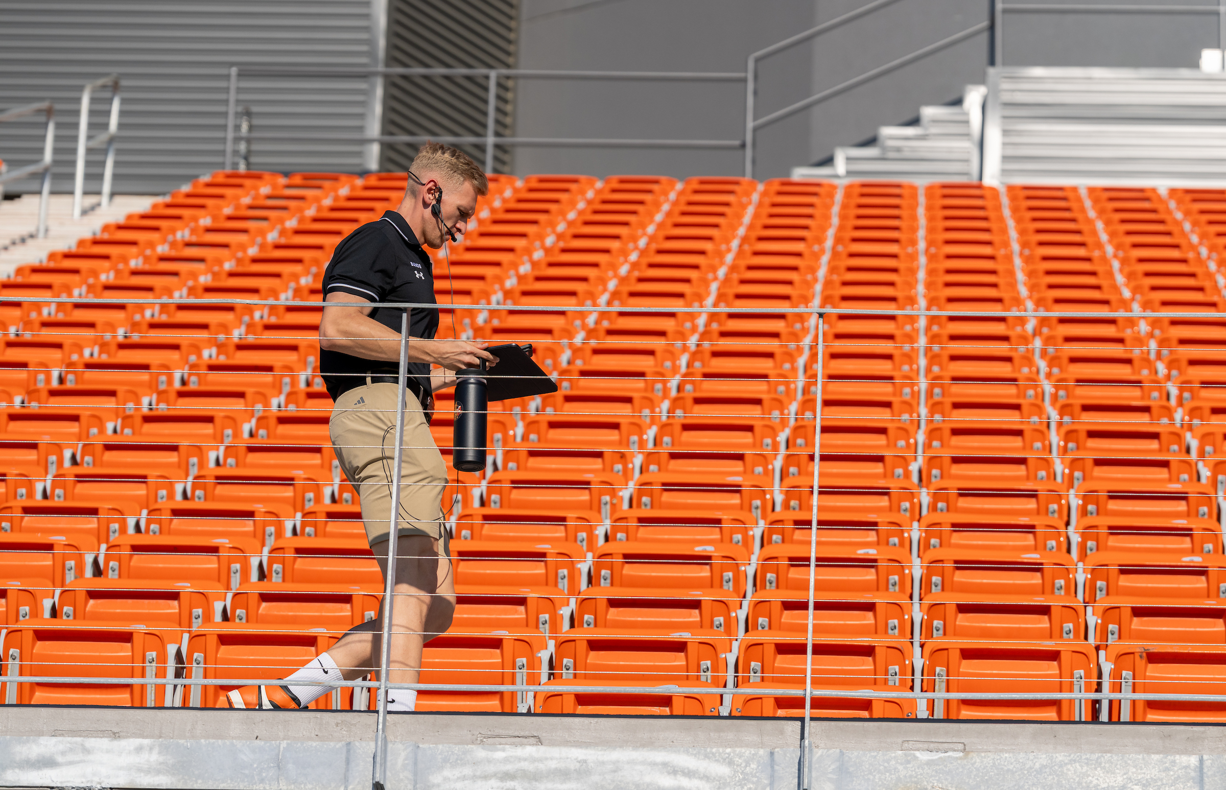 Dr. Dustin Ferguson, the director of Athletics Bands
