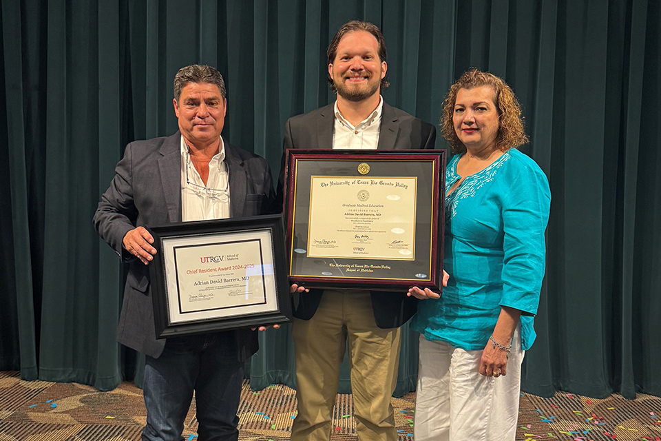 UTRGV School of Medicine alumnus Dr. Adrian Barrera achieves dream of becoming a physician.
