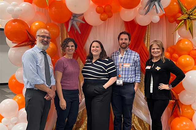 Meg Hansen, PA at UT Health RGV; Dr. Brianna Woodliff, pediatric neurologist at UT Health RGV; Dr. CJ Martinez-Menendez, associate program director of the Neurology Residency program at the UTRGV School of Medicine; and Patricia Orozco, program coordinator of the Neurology Residency program at the UTRGV School of Medicine.