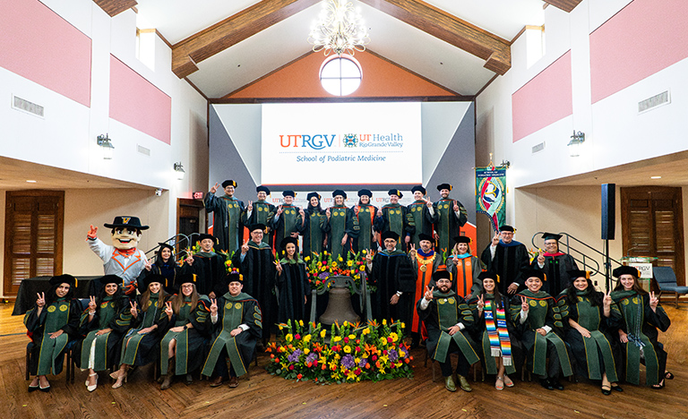 UTRGV graduates first class of students for the School of Podiatric Medicine. 