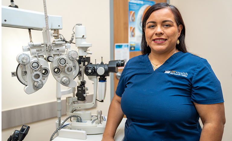 June is Cataract Awareness Month. Dr. Lorena Flores-Hernandez, an optometrist at UT Health RGV, highlights that cloudy vision is not a normal part of aging. Cataracts, which blur vision and reduce color brightness, can develop slowly due to age, diabetes, trauma, medications, or UV exposure. “They’re common after age 55, but very treatable,” she says. June is Cataract Awareness Month. Dr. Lorena Flores-Hernandez, an optometrist at UT Health RGV, highlights that cloudy vision is not a normal part of aging. Cataracts, which blur vision and reduce color brightness, can develop slowly due to age, diabetes, trauma, medications, or UV exposure. “They’re common after age 55, but very treatable,” she says.
